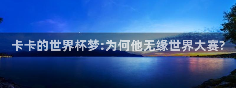 2026世界杯买球：卡卡的世界杯梦:为何他无缘世界大赛?